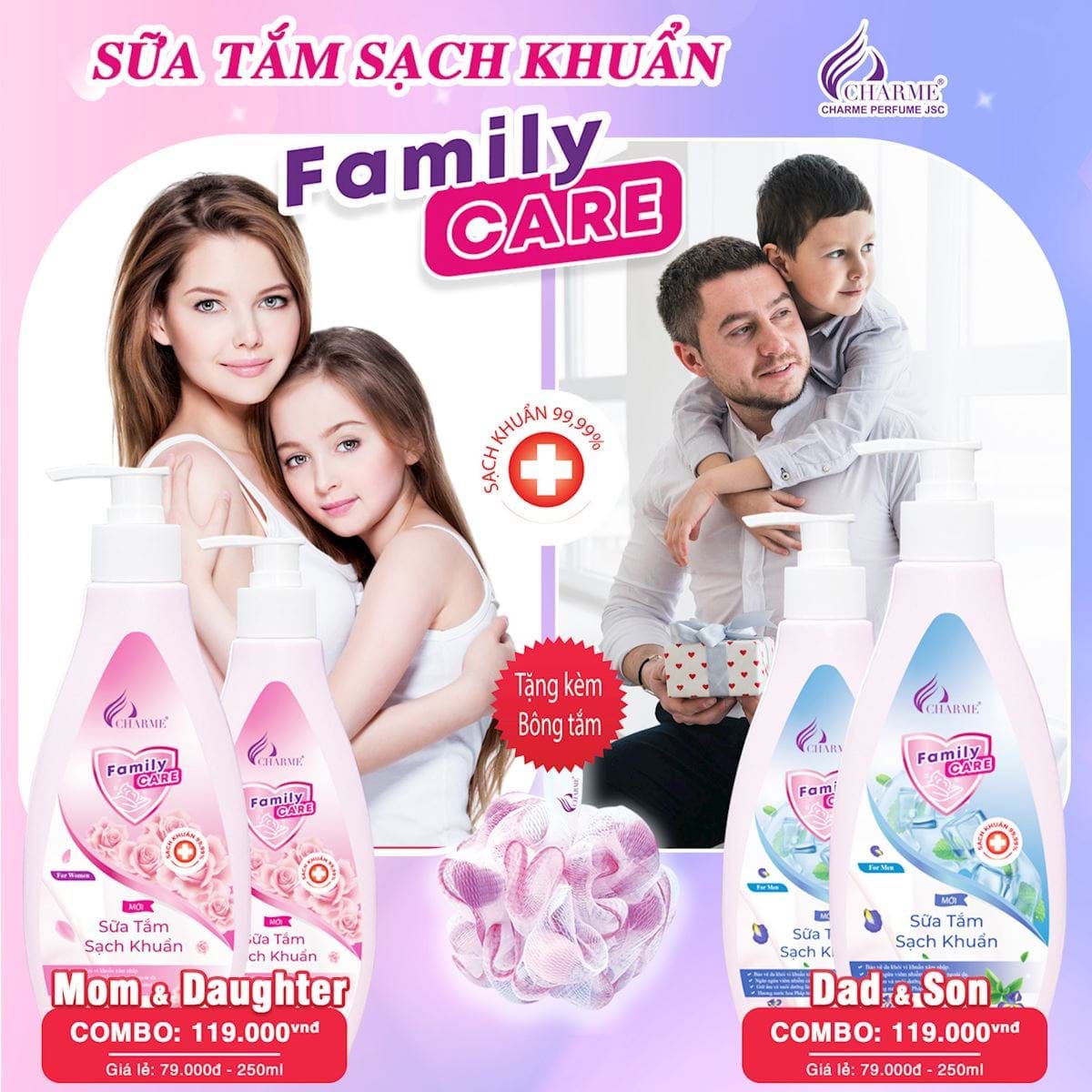 Sữa Tắm Sạch Khuẩn Charme Family Care ( For Men|For Women )