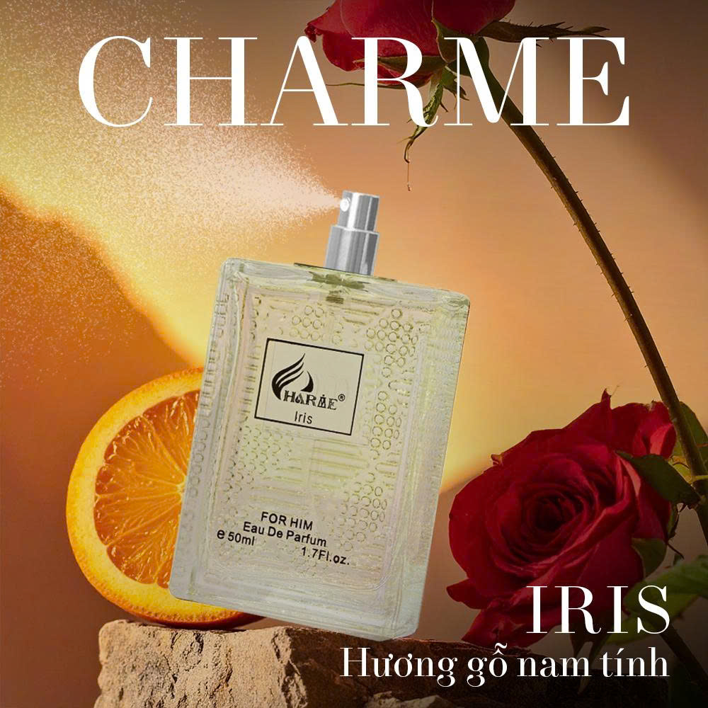 Charme Iris mang hương gỗ nồng thơm.