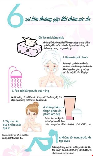 6 sai lầm thường gặp khi chăm sóc da
