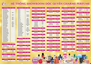 DANH SÁCH SHOWROOM CHARME TRÊN TOÀN QUỐC