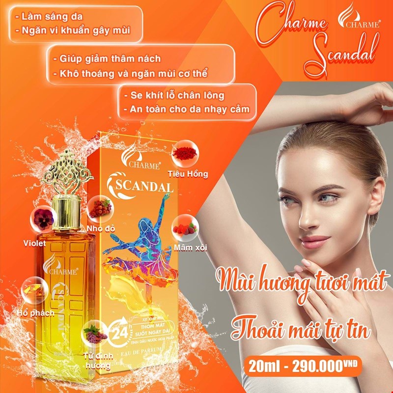 Xịt Khử Mùi Charme Scandal 20ml