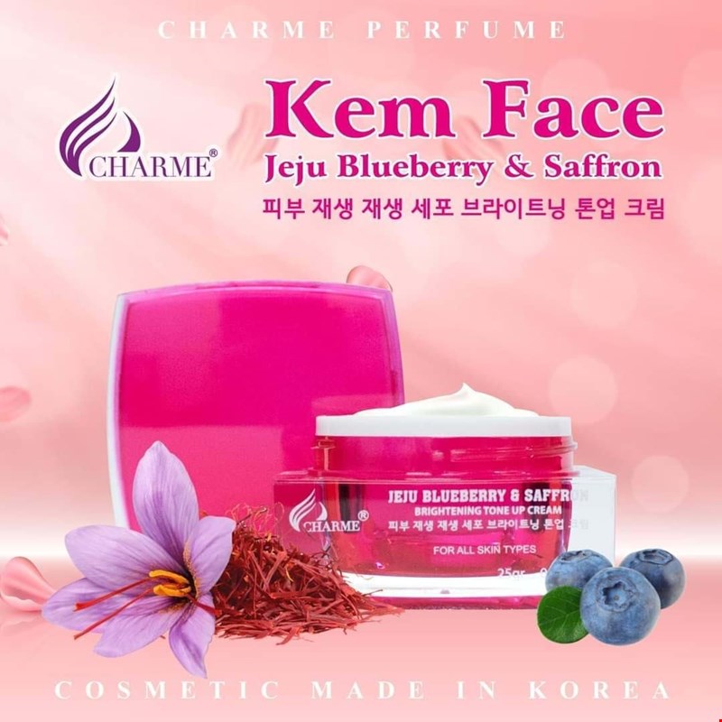 Kem Dưỡng Trắng Da Chống Lão Hóa Charme Jeju Blueberry & Saffron 25g