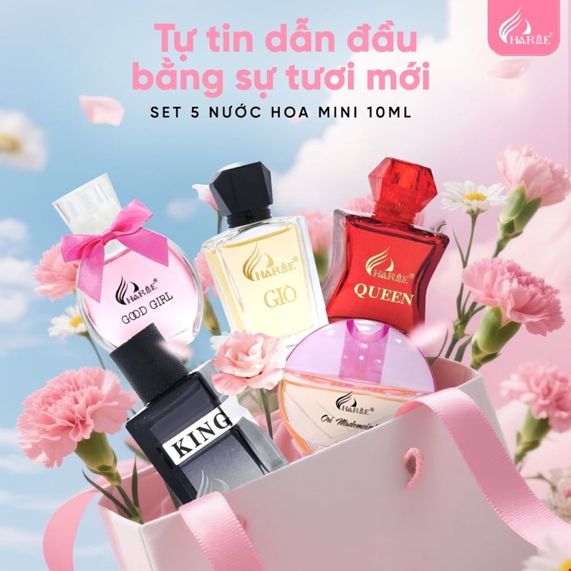 Bộ Set Nước Hoa Charme Mini (5 chai x 10ml)