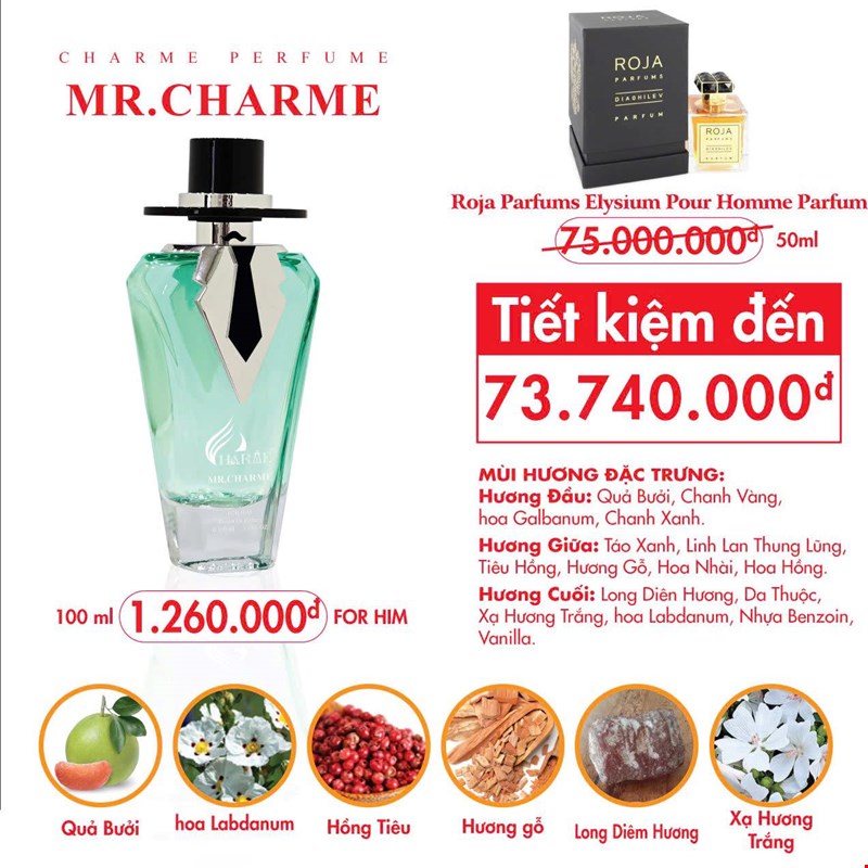 Charme Mr.Charme 100ml New 